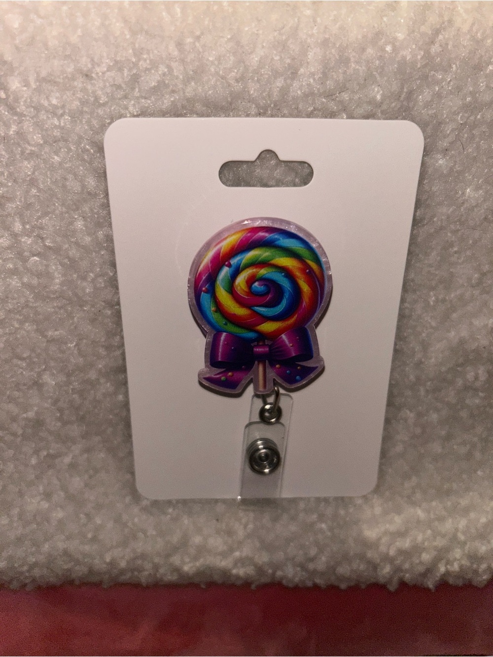 Rainbow Lollipop Badge Reel - Multicolor